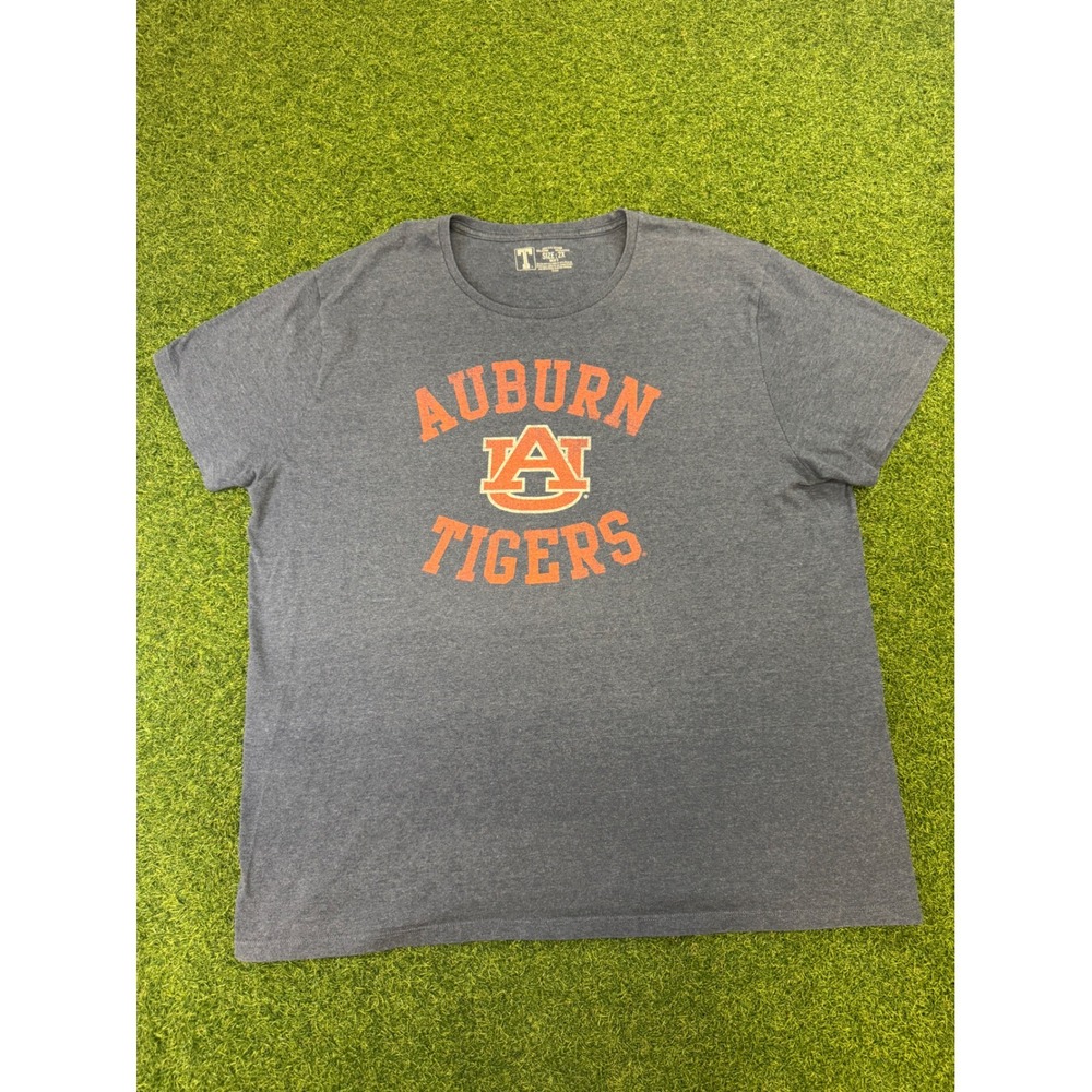 Auburn Tigers T‎ Shirt Mens 2X Heather Navy Blue Graphic Short Sleeve NCAA Tee